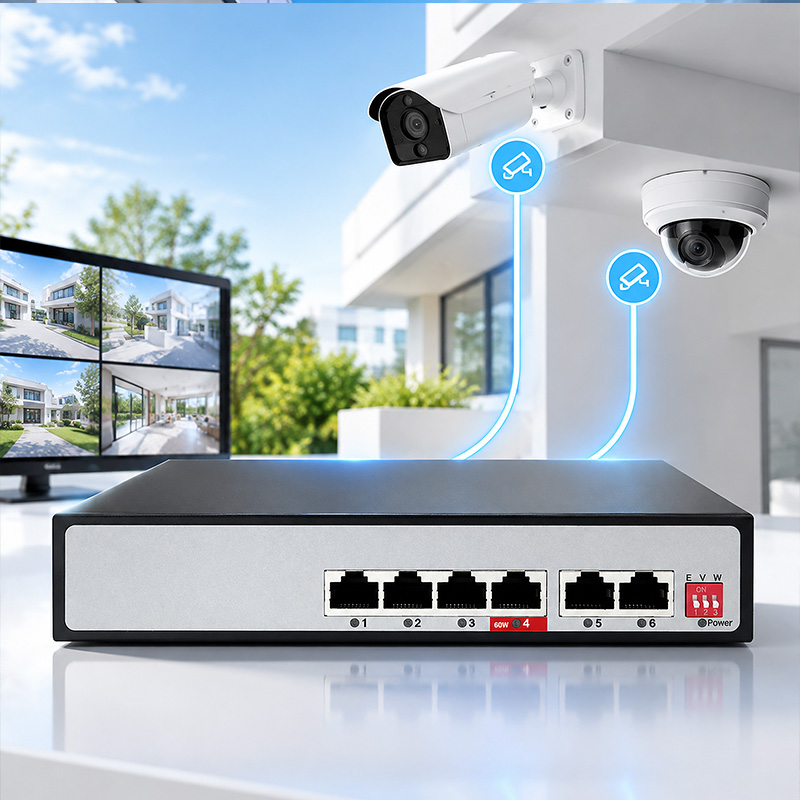 Cómo elegir un switch PoE para cámaras IP en 2026