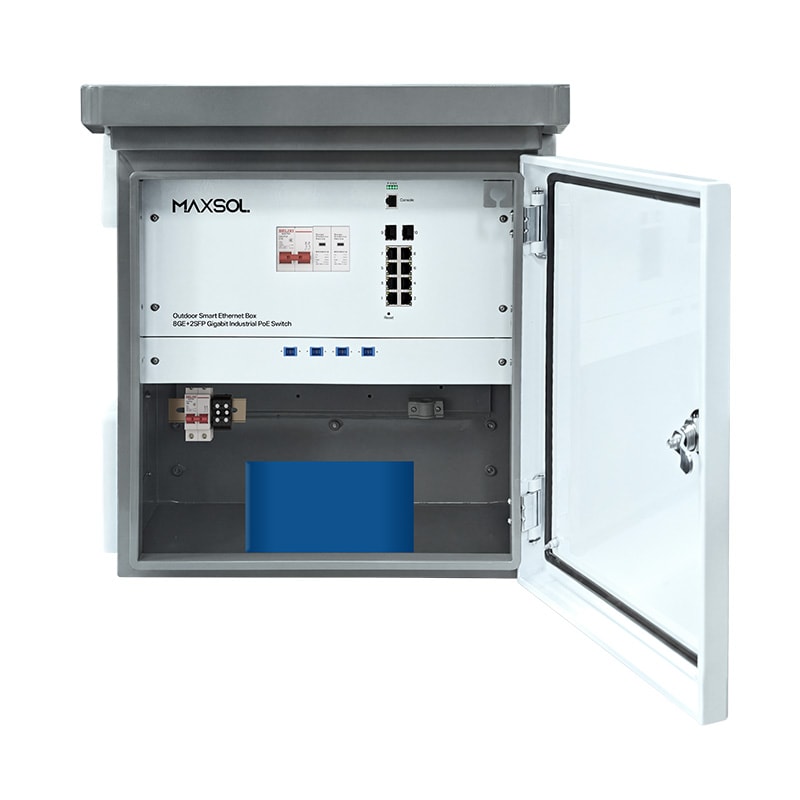 Caja inteligente industrial Maxsol SBOX2802SFG-I-288WH con batería LiFePO4 integrada