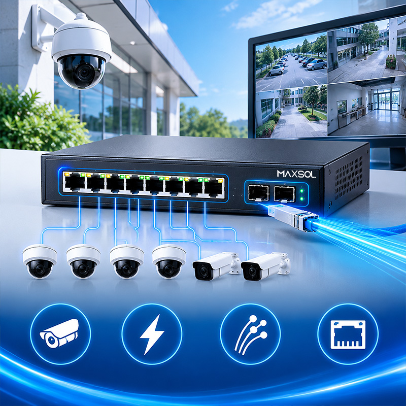 Cómo elegir un switch PoE con enlace SFP para CCTV