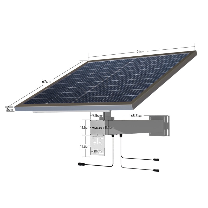 Sistema solar Maxsol CS12060 con panel de 120 W y batería de 768 Wh