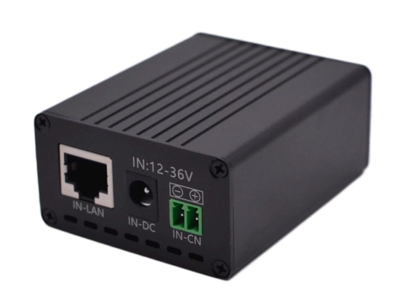 Convertidor Maxsol POE24V de alimentación DC a PoE con pantalla LCD de voltaje