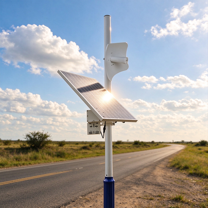 Energía solar y PoE para redes sin red eléctrica