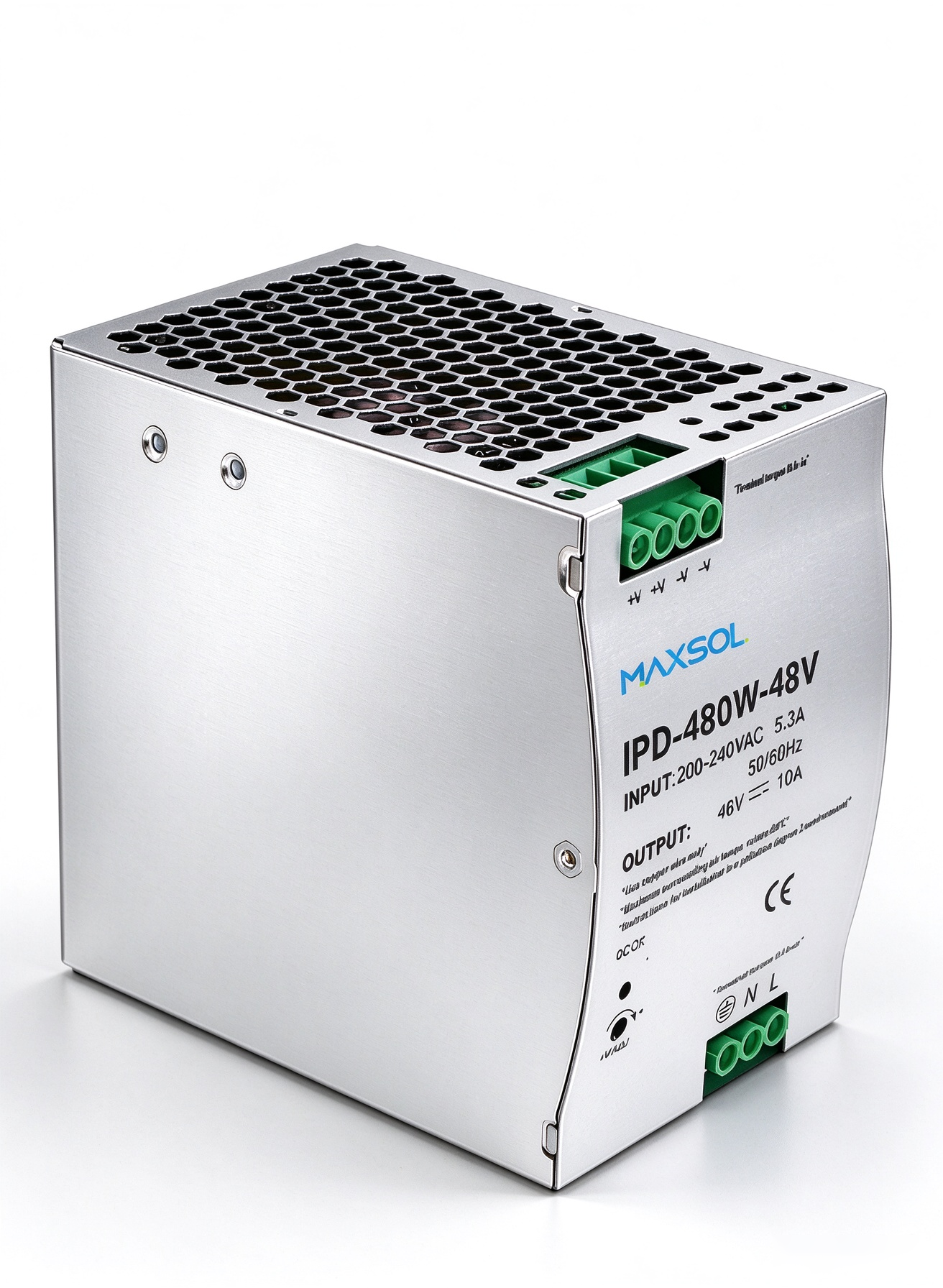Fuente de alimentación industrial de 48 V y 480 W para riel DIN