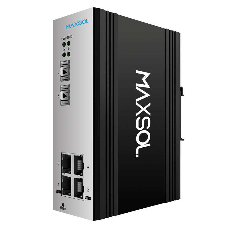 Switch industrial Gigabit PoE++ administrable de 4 puertos
