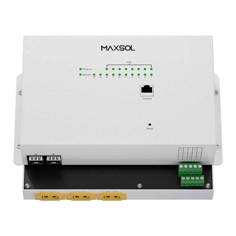 Switch PoE solar industrial administrable, 8GE+2GF